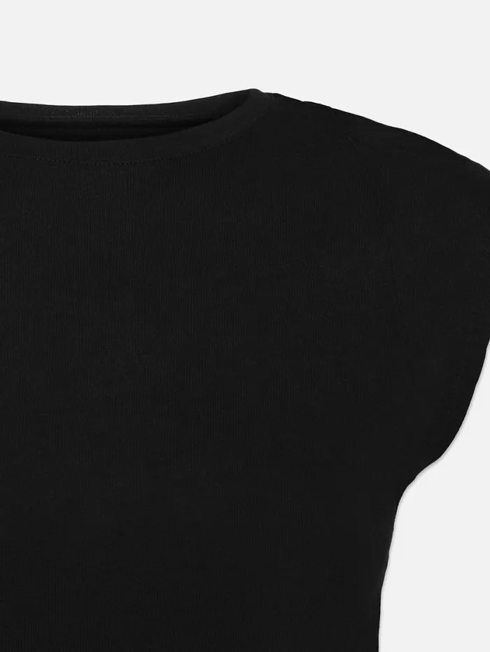 Women Tanks and Tees FRAME Le Mid Rise Muscle Tee 8212 Noir Women Tanks and Tees FRAME Le Mid Rise Muscle Tee 8212 Noir