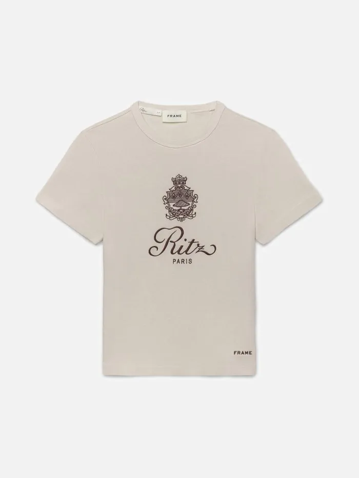 Women Tanks and Tees FRAME Ritz Women039s Tee 8212 Cream