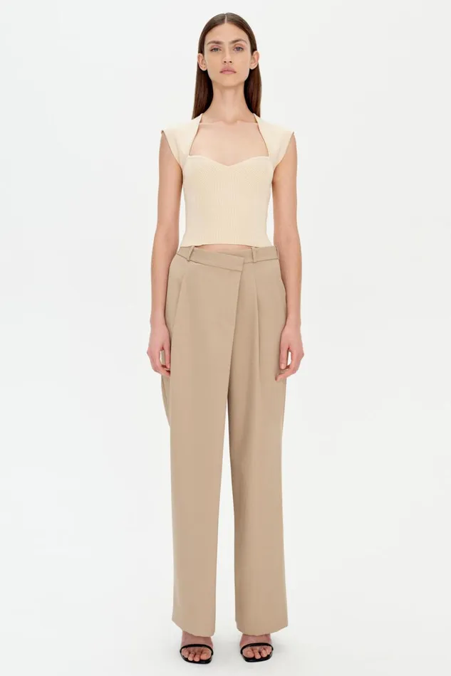 Women Tayler Trouser Camel Melange Jonathan Simkhai Pants and Bottoms