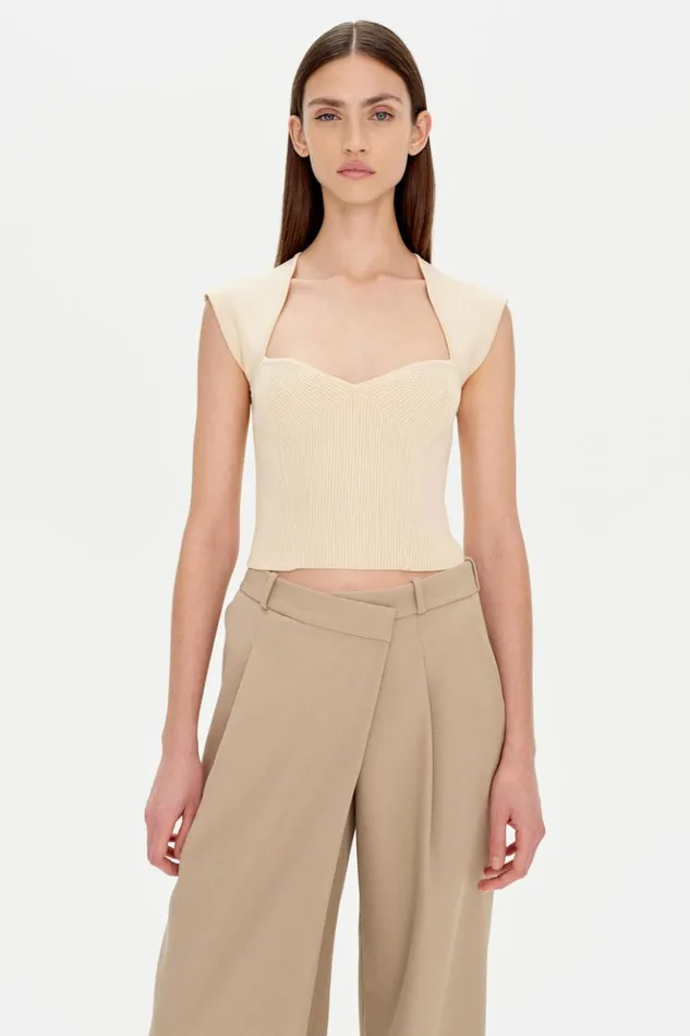 Women Tayler Trouser Camel Melange Jonathan Simkhai Pants and Bottoms