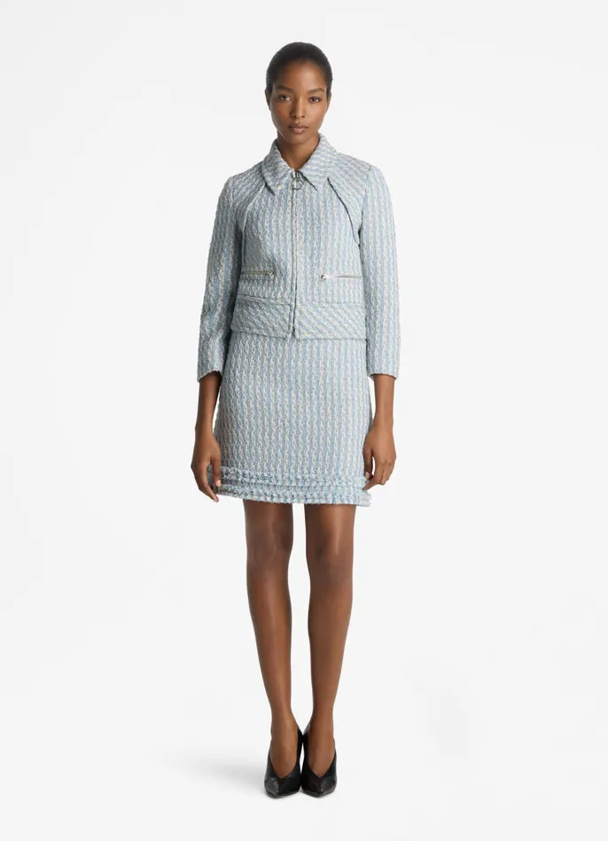 Women Textured Multi Tweed Skirt Powder Bluewhite Multi St John Skirts Women Textured Multi Tweed Skirt Powder Bluewhite Multi St John Skirts