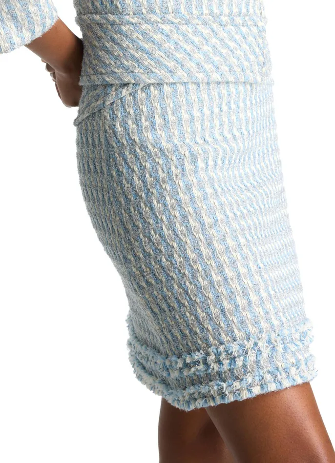 Women Textured Multi Tweed Skirt Powder Bluewhite Multi St John Skirts Women Textured Multi Tweed Skirt Powder Bluewhite Multi St John Skirts