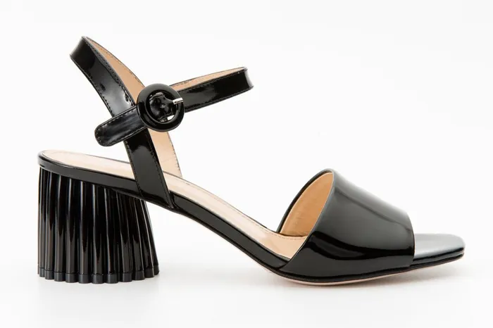 Women The Bamba Black Patent Leather Sandal Vinci Leather Sandals