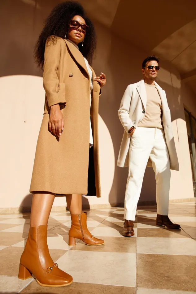 Women The Bukres Tan Leather Block Heel Mid Calf Boot Vinci Leather Best Sellers