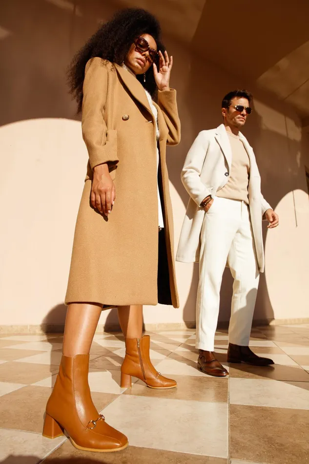 Women The Bukres Tan Leather Block Heel Mid Calf Boot Vinci Leather Best Sellers