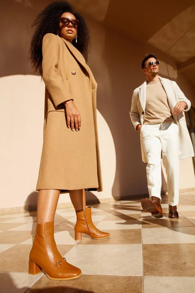 Women The Bukres Tan Leather Block Heel Mid Calf Boot Vinci Leather Best Sellers