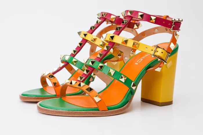 Women The Nejapa Block Heel Multicolor Leather Sandal Vinci Leather Best Sellers