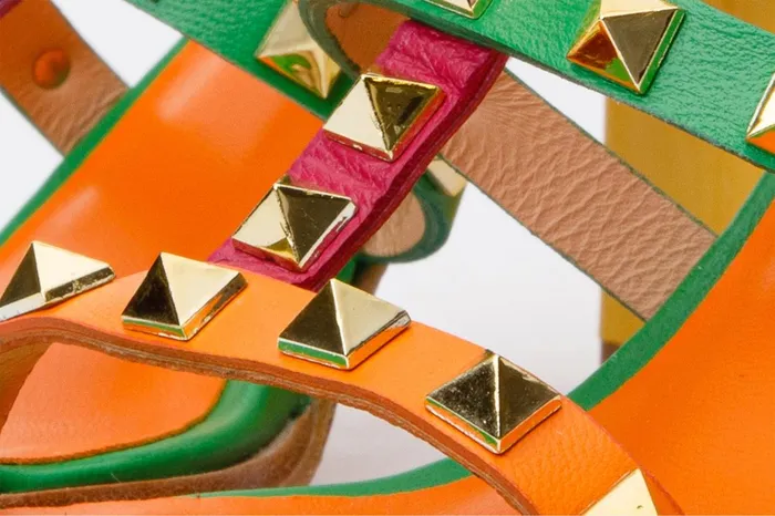 Women The Nejapa Block Heel Multicolor Leather Sandal Vinci Leather Best Sellers