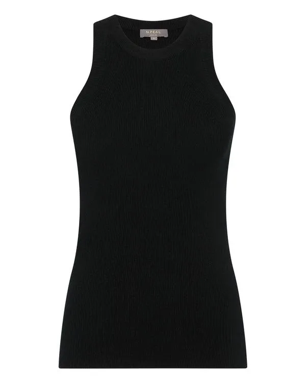 Women The Peony Lim Racer TankIn Black Black NPeal Tops and Tshirts