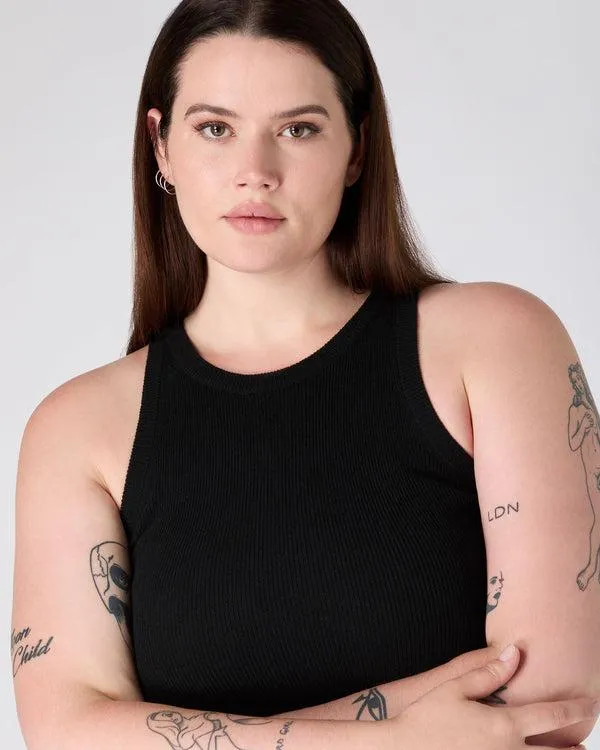 Women The Peony Lim Racer TankIn Black Black NPeal Tops and Tshirts