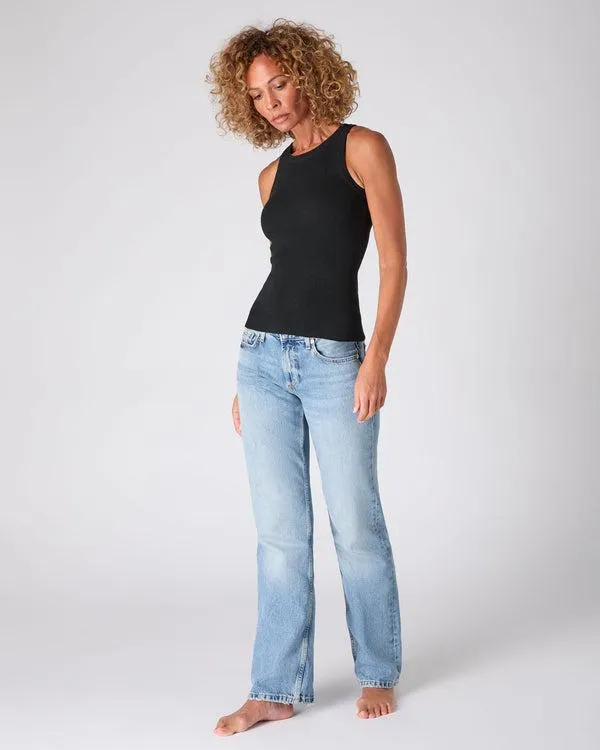 Women The Peony Lim Racer TankIn Black Black NPeal Tops and Tshirts