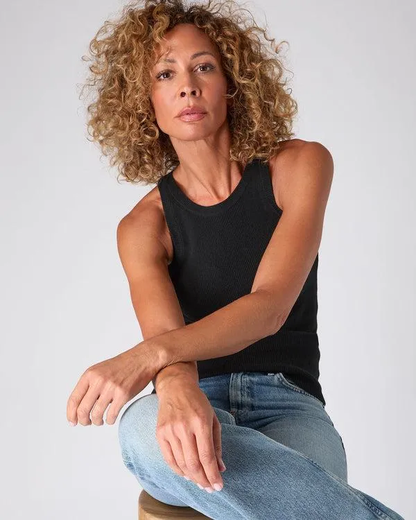 Women The Peony Lim Racer TankIn Black Black NPeal Tops and Tshirts