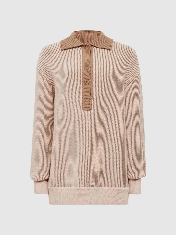 Women The Upside The Upside Knitted Sweater Natural Reiss Knitwear