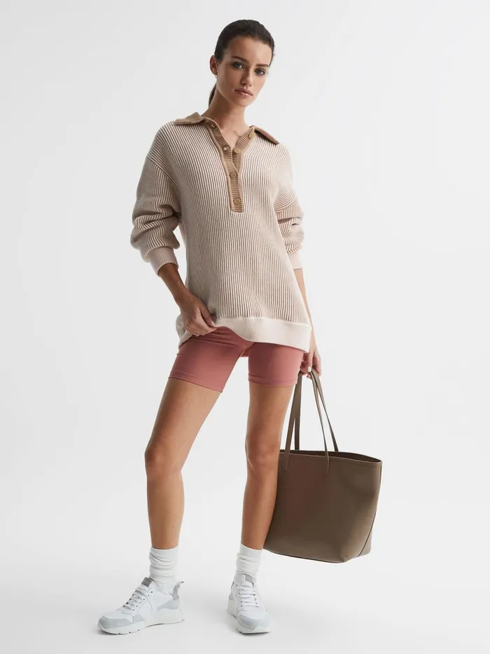 Women The Upside The Upside Knitted Sweater Natural Reiss Knitwear