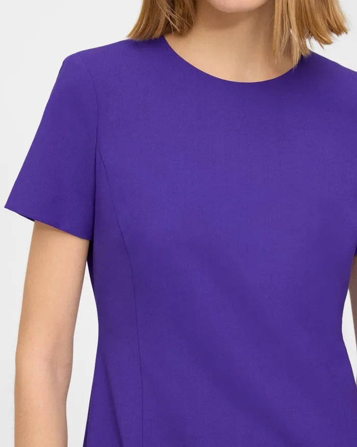 Women Theory Dresses Sheath Dress In Good Wool Blue Iris