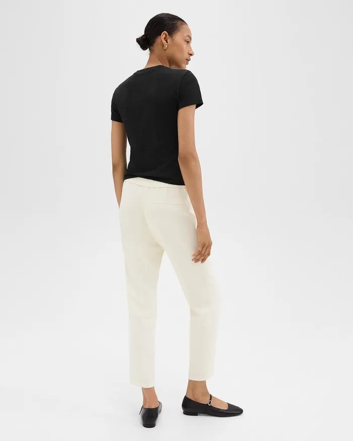 Women Theory Pants Treeca PullOn Pant In Admiral Crepe Rice