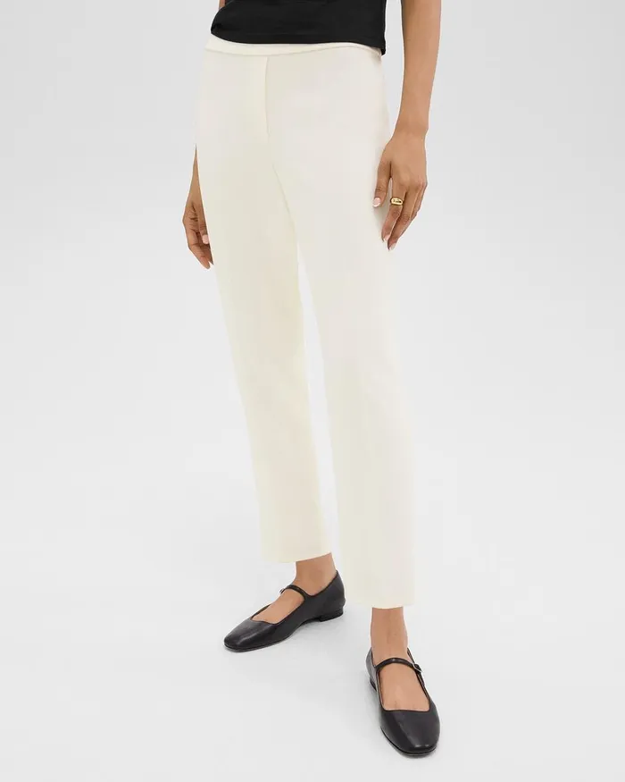Women Theory Pants Treeca PullOn Pant In Admiral Crepe Rice