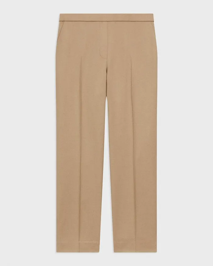 Women Theory Pants Treeca PullOn Pant In Sleek Flannel New Camel