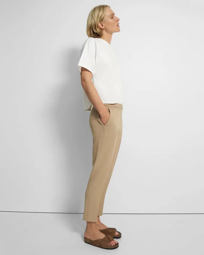 Women Theory Pants Treeca PullOn Pant In Striped Admiral Crepe Mesa