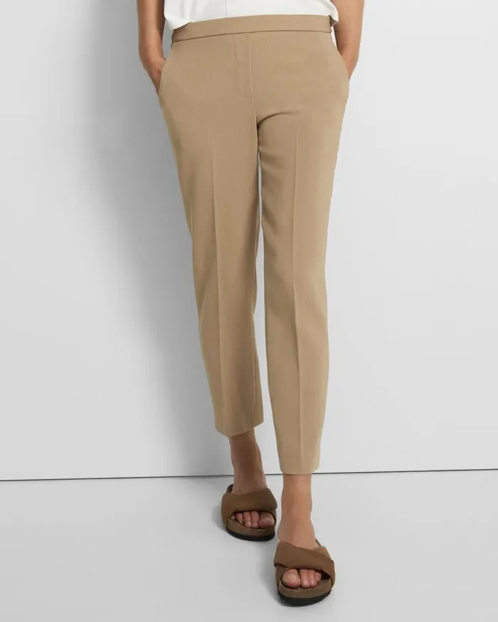 Women Theory Pants Treeca PullOn Pant In Striped Admiral Crepe Mesa