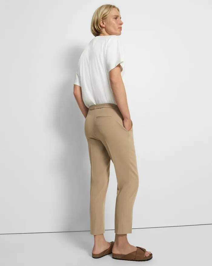 Women Theory Pants Treeca PullOn Pant In Striped Admiral Crepe Mesa