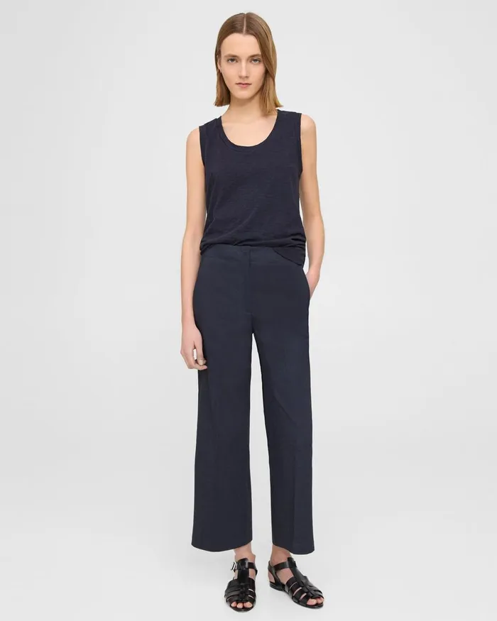 Women Theory TShirts Tank Tops Easy Tank Top In Organic Slub Cotton Concord