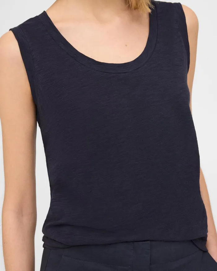 Women Theory TShirts Tank Tops Easy Tank Top In Organic Slub Cotton Concord