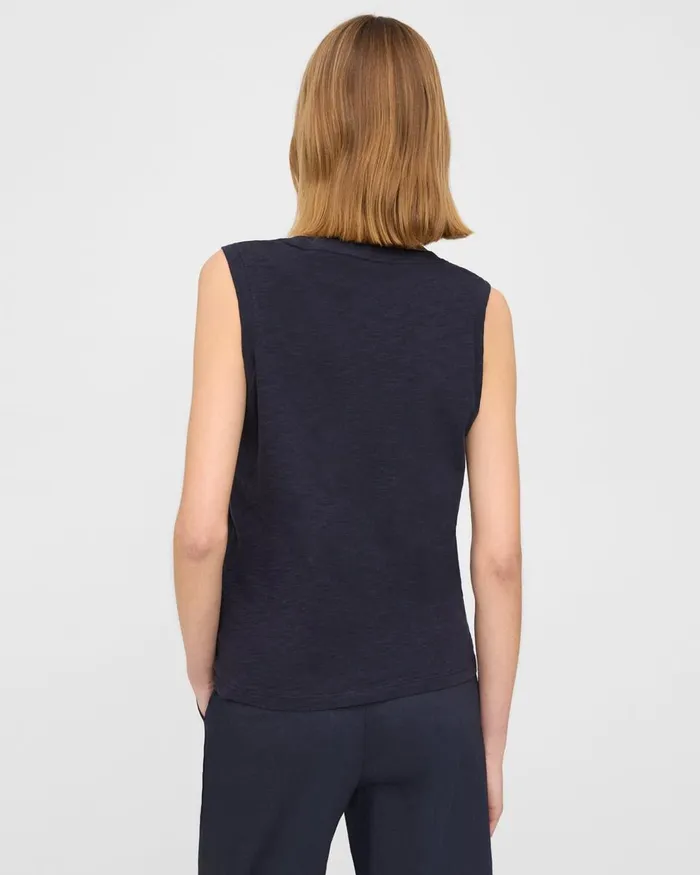 Women Theory TShirts Tank Tops Easy Tank Top In Organic Slub Cotton Concord