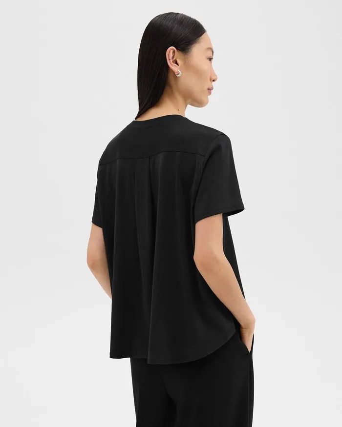 Women Theory TShirts Tank Tops Relaxed Tee In Organic Cotton Black