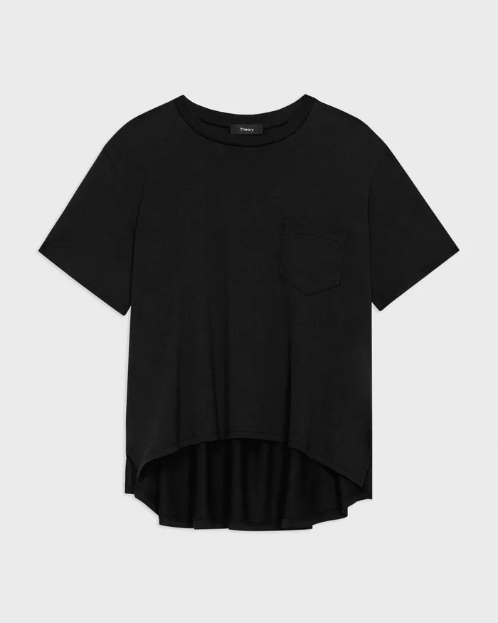 Women Theory TShirts Tank Tops Relaxed Tee In Organic Cotton Black