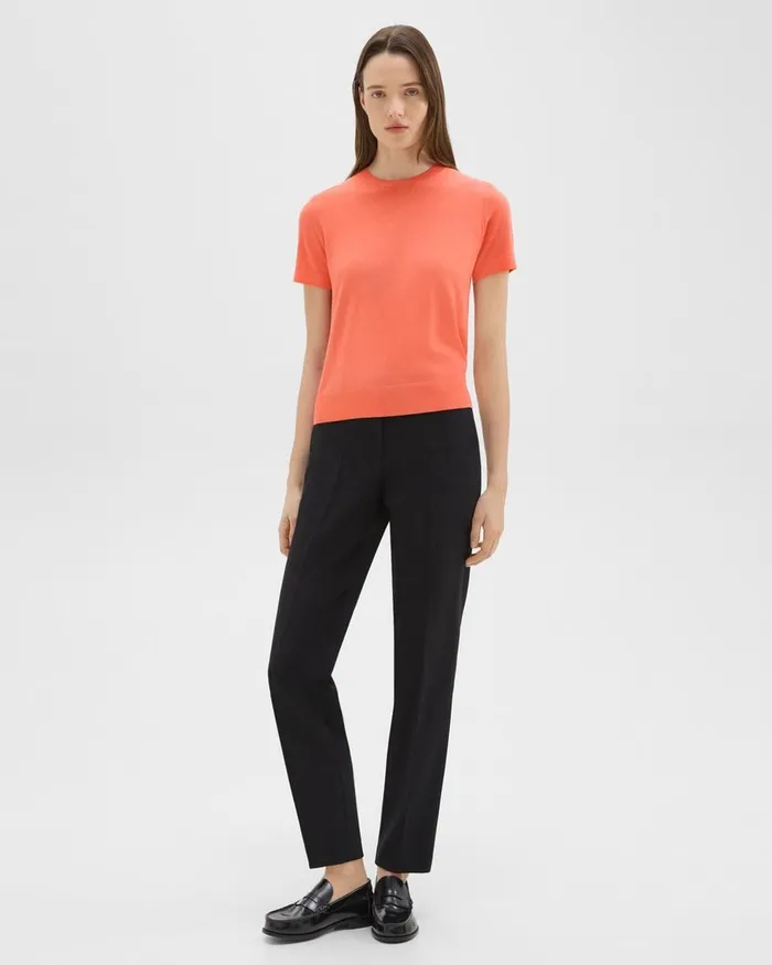Women Theory TShirts Tank Tops Sweater Tee In Regal Wool Bright Coral