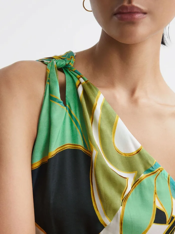Women Tina Jungle Print Maxi Dress Green Reiss Dresses