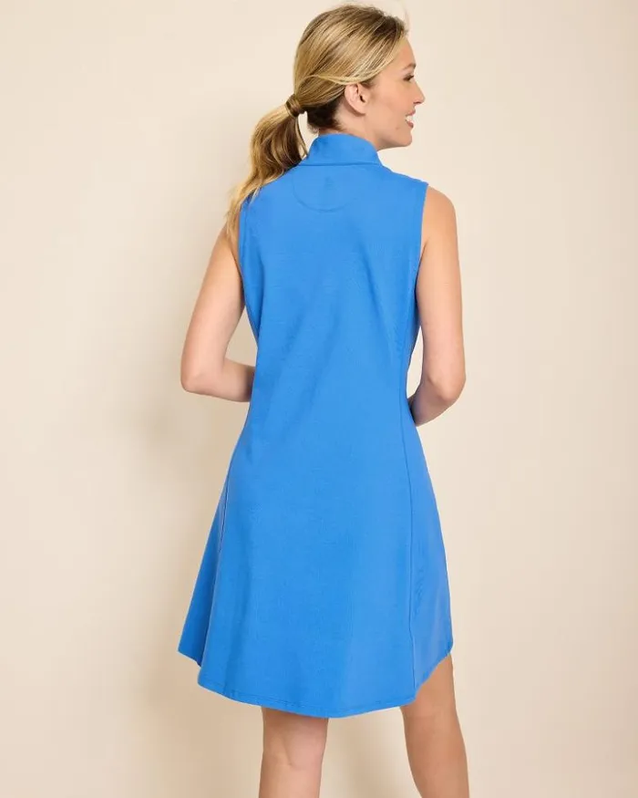 Women Tommy Bahama Dresses Aubrey IslandZone Mock Dress Palace Blue