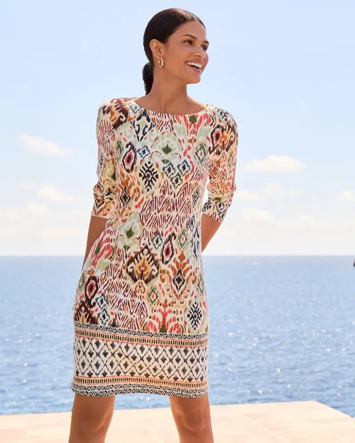 Women Tommy Bahama Dresses Darcy Vista Cove 34Sleeve Dress White Sand