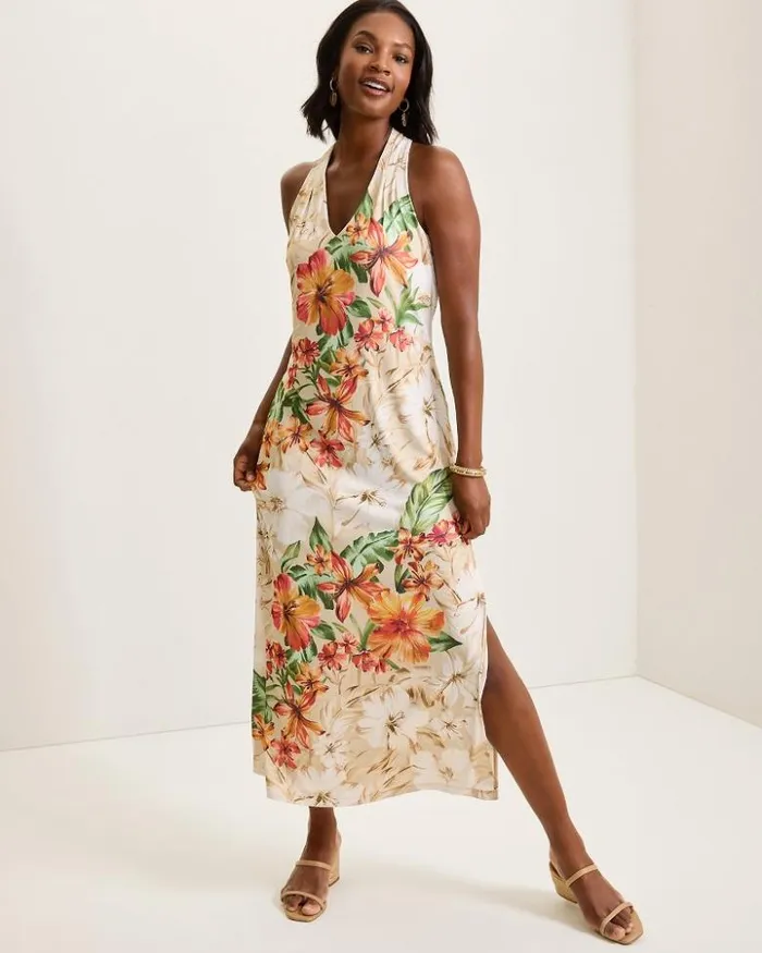 Women Tommy Bahama Dresses Sandy Solar Bloom Maxi Dress Travertine Women Tommy Bahama Dresses Sandy Solar Bloom Maxi Dress Travertine