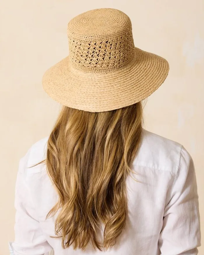Women Tommy Bahama Hats and Caps Braided Brim Sun Hat Natural Women Tommy Bahama Hats and Caps Braided Brim Sun Hat Natural