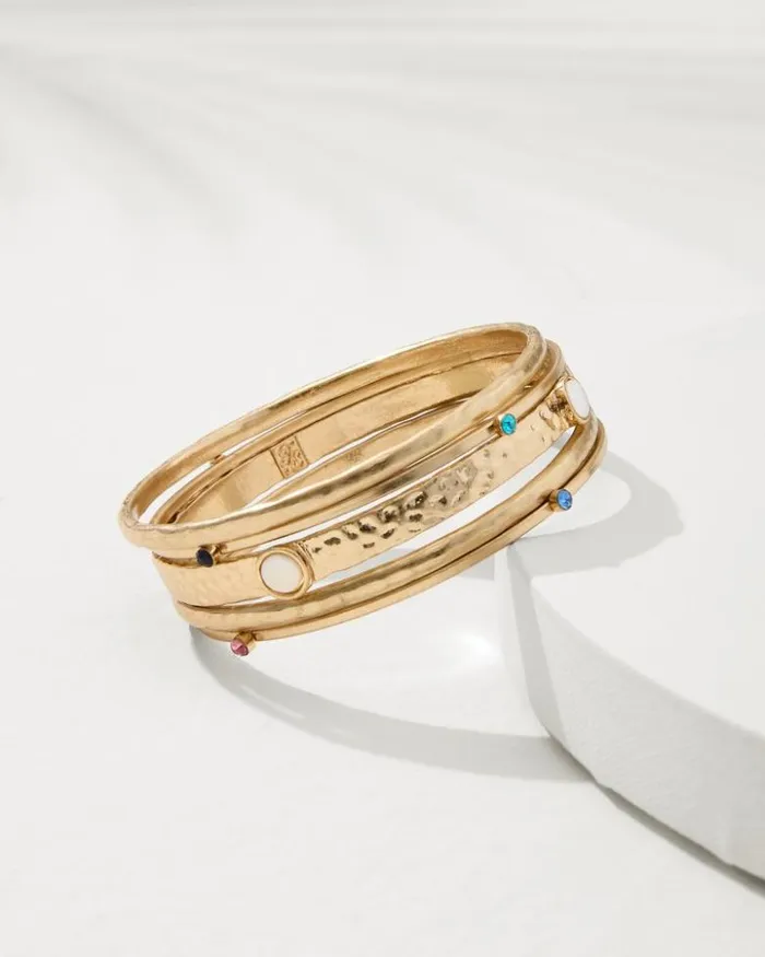 Women Tommy Bahama Jewelry Tidal Treasure Shell Bracelet Set Gold