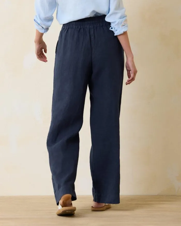 Women Tommy Bahama Pants and Crops Two Palms HighRise Linen Easy Pants Coastline