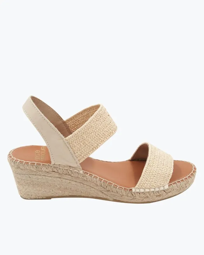Women Tommy Bahama Shoes and Sandals Andr Assous Aviana Stretch Espadrille Wedge Sandals Natural