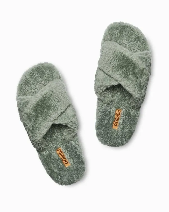 Women Tommy Bahama Sleepwear OluKai Hila Heu Slippers Muted Green