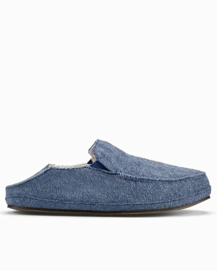 Women Tommy Bahama Sleepwear OluKai Nohea Hulu Slippers Navy Women Tommy Bahama Sleepwear OluKai Nohea Hulu Slippers Navy