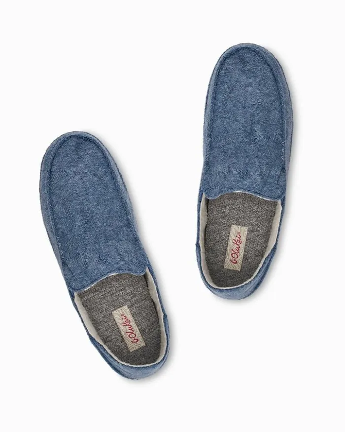 Women Tommy Bahama Sleepwear OluKai Nohea Hulu Slippers Navy Women Tommy Bahama Sleepwear OluKai Nohea Hulu Slippers Navy