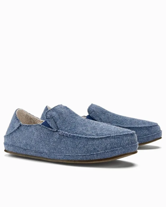 Women Tommy Bahama Sleepwear OluKai Nohea Hulu Slippers Navy Women Tommy Bahama Sleepwear OluKai Nohea Hulu Slippers Navy