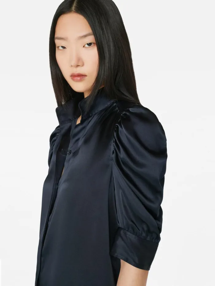 Women Tops and Blouses FRAME Gillian Top 8212 Navy