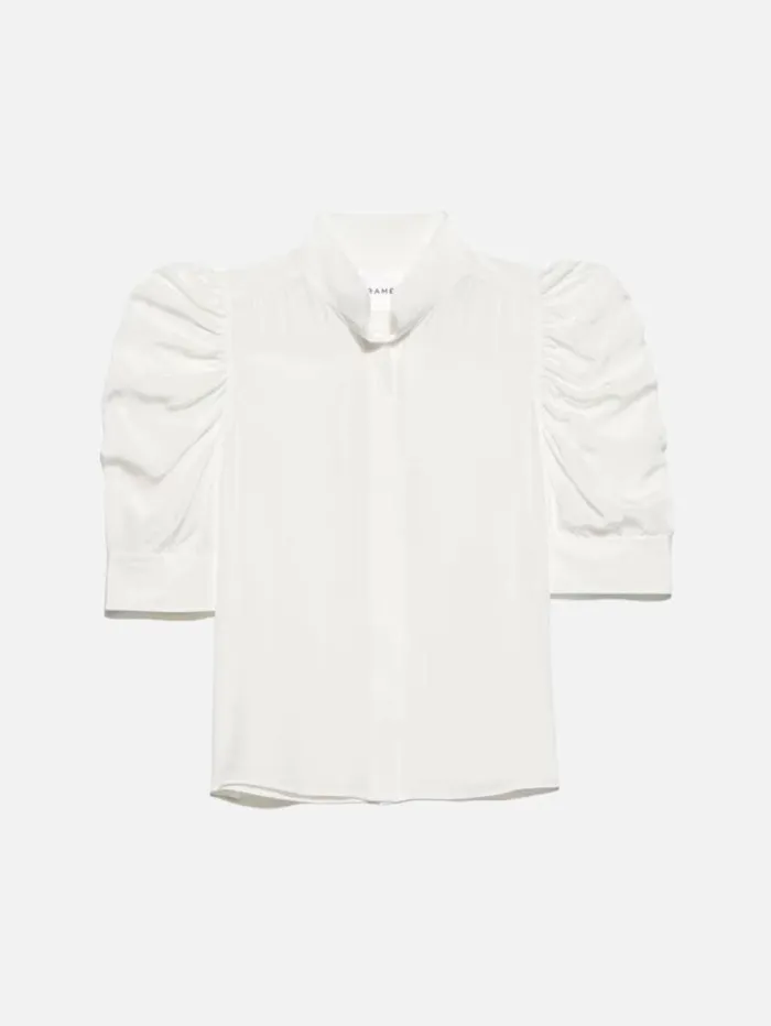 Women Tops and Blouses FRAME Gillian Top 8212 Off White
