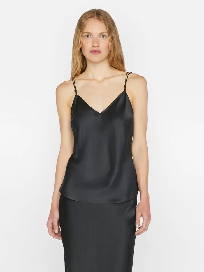 Women Tops and Blouses FRAME VNeck Cami Top 8212 Noir Women Tops and Blouses FRAME VNeck Cami Top 8212 Noir