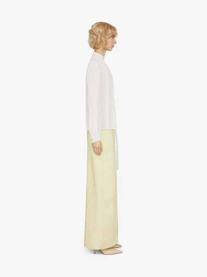 Women Tops and Shirts Givenchy Blouse In 4G Silk With Lavalliere White