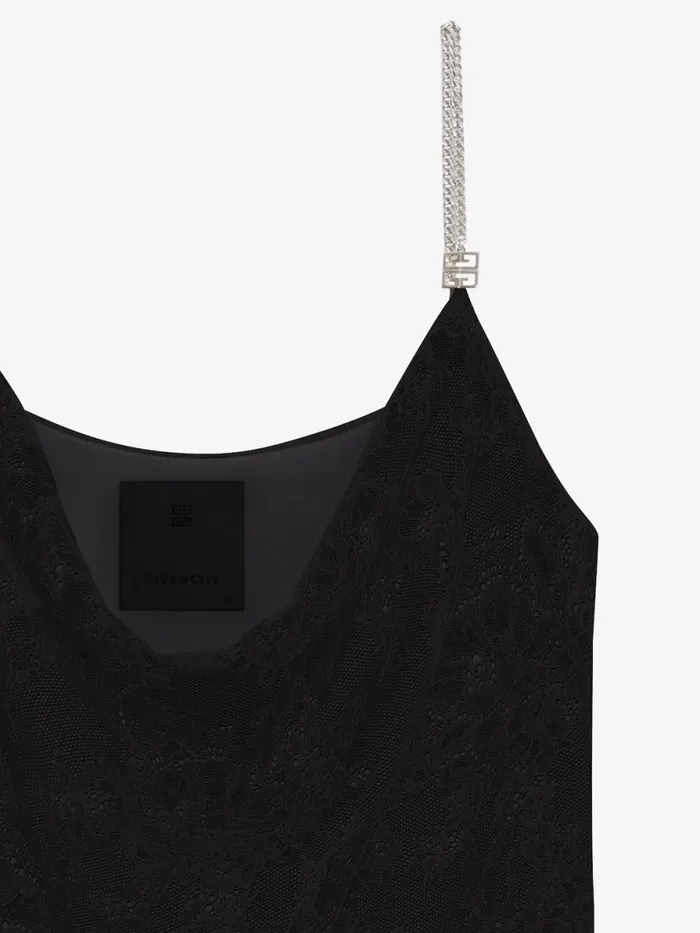 Women Tops and Shirts Givenchy Top In Lace With Chain Detail Black Women Tops and Shirts Givenchy Top In Lace With Chain Detail Black