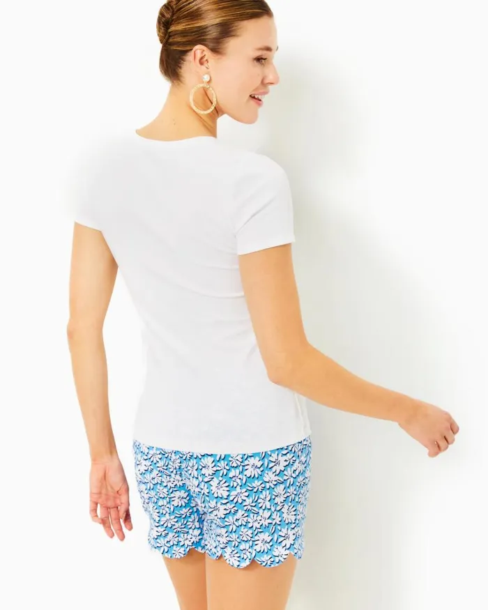 Women Tops Lilly Pulitzer Halee VNeck Top Resort White