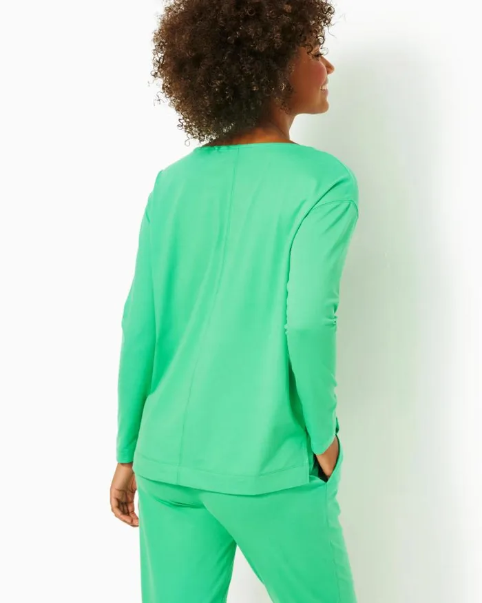 Women Tops Lilly Pulitzer UPF 50 Karessa Top Spearmint Women Tops Lilly Pulitzer UPF 50 Karessa Top Spearmint